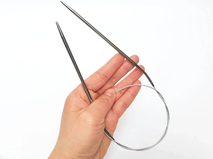 Stainless Steel Circular Knitting Needles – Metal Loop Needles for Sweaters, Scarves & DIY Knitting
