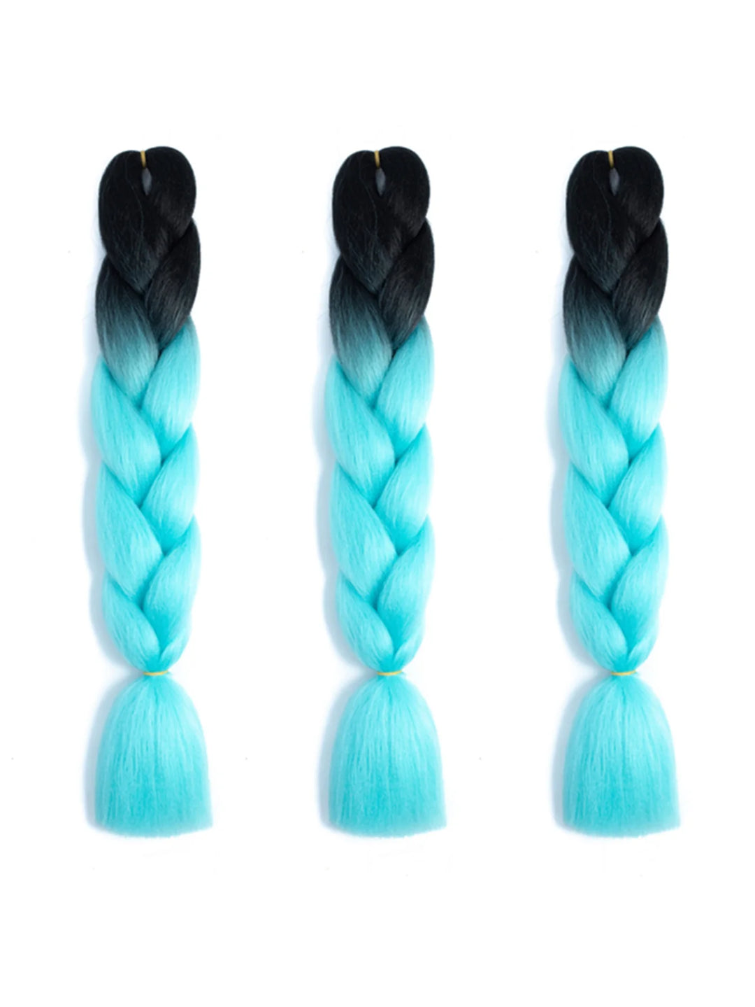 3 Packs 24 Inch Rainbow Braiding Hair Extensions – Ombre Synthetic Jumbo Braid Hair for Crochet Braids (Rose Red)