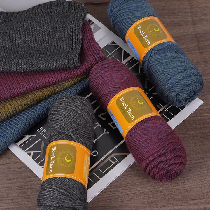 500g Colorful Alpaca Yarn – Thick Knitting Yarn for Sweaters, Coats, Scarves, Hats & Winter DIY Crafts