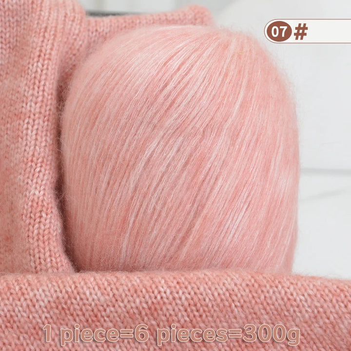 300g High-Quality Cashmere Yarn – Lightweight Multi-Color Yarn for Sweaters, Jackets, Scarves & Hats (6pcs Pack)