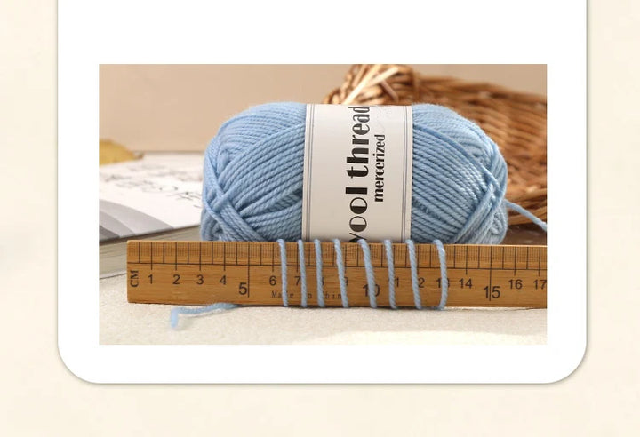 300g 100% Pure Wool Yarn (6 Pieces) – Soft Warm Knitting Yarn for Sweaters, Hats, Scarves & Winter DIY Projects