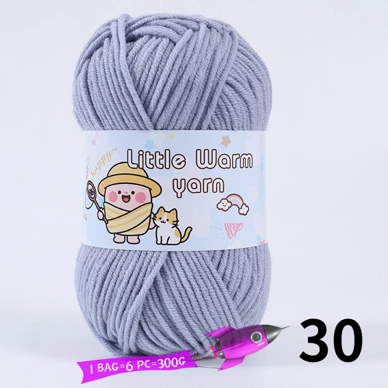 300g Medium-Thick Soft Yarn – DIY Hand-Knitting Yarn Balls for Sweaters, Hats & Crafts (6 Pieces / Pack)