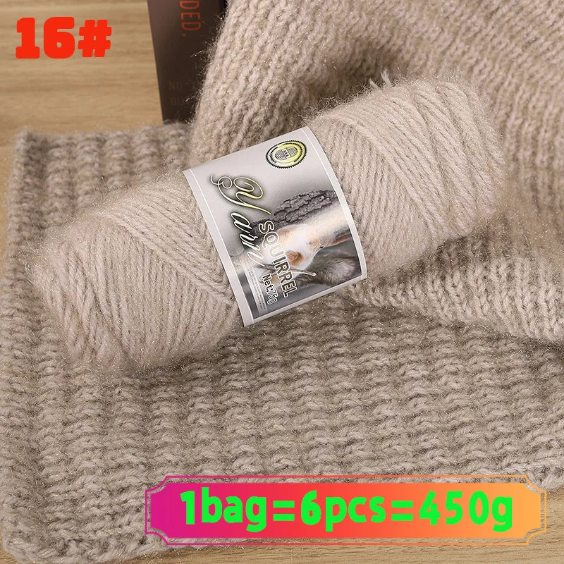 Thick Imitation Fur Yarn Ball – Soft DIY Knitting Yarn for Hats, Scarves, Coats & Shawls