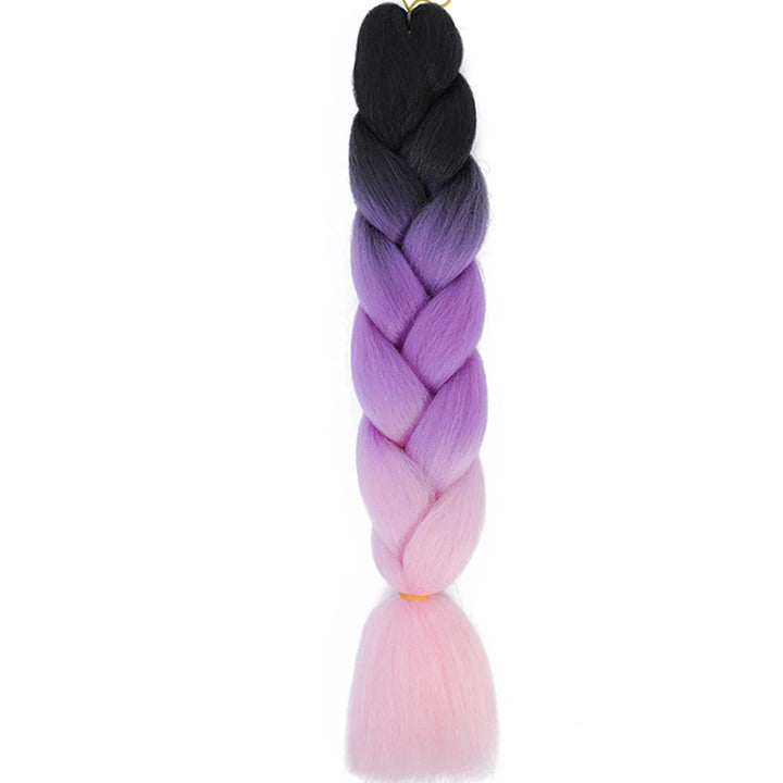 24 Inch Jumbo Braids Extensions – Synthetic Afro Ombre Kanekalon Braiding Hair for Children 22