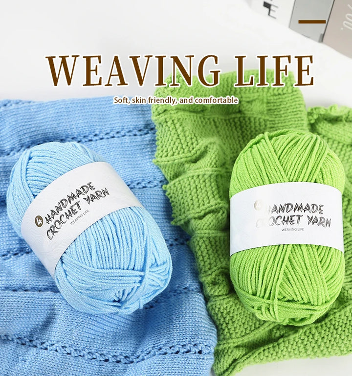 High-Quality 4-Ply Acrylic Yarn – Soft & Lightweight Knitting Yarn for Sweaters, Scarves, Coats, Gloves & DIY Crafts