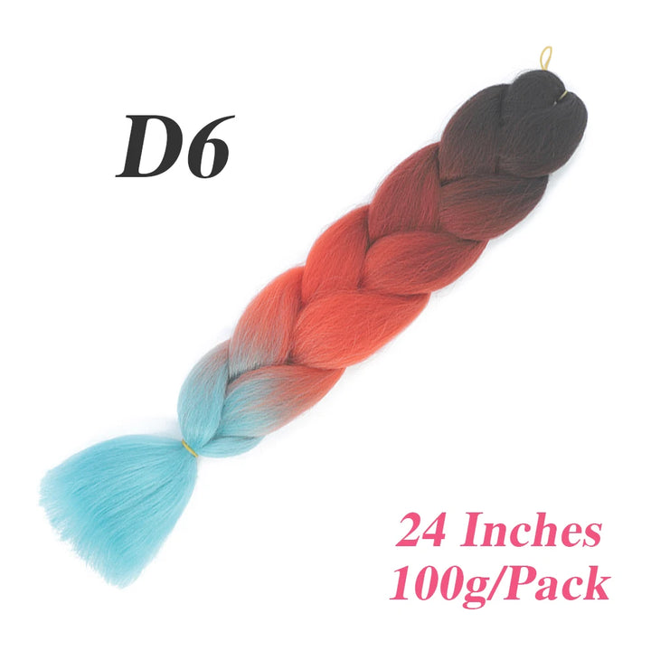 24 Inch Jumbo Braiding Hair – Afro Ombre Synthetic Extensions for Children’s Braids (100g) 33