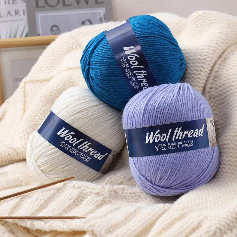 500g Fine Wool & Sheep Cashmere Yarn – Soft Warm Knitting Yarn (6 Pieces/Pack)