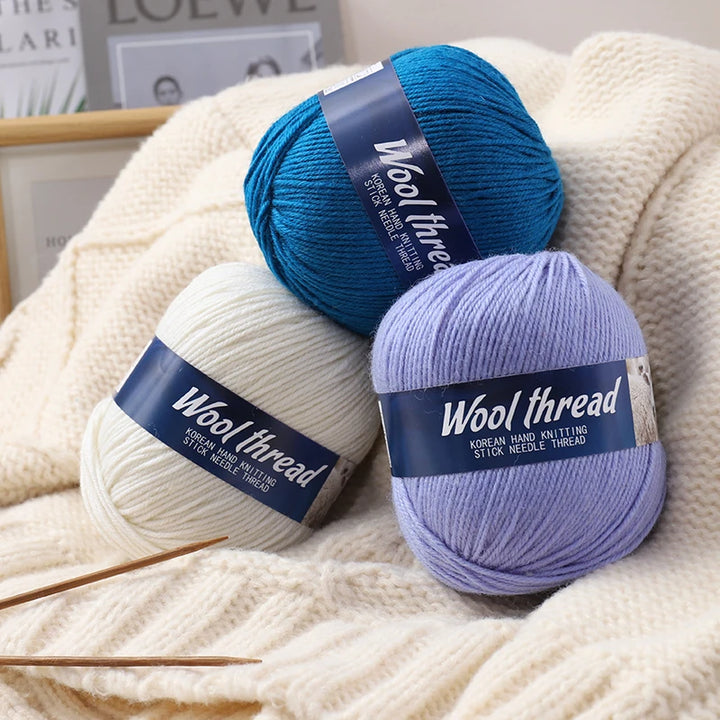 500g Fine Wool & Sheep Cashmere Yarn – Soft Warm Knitting Yarn (6 Pieces/Pack)