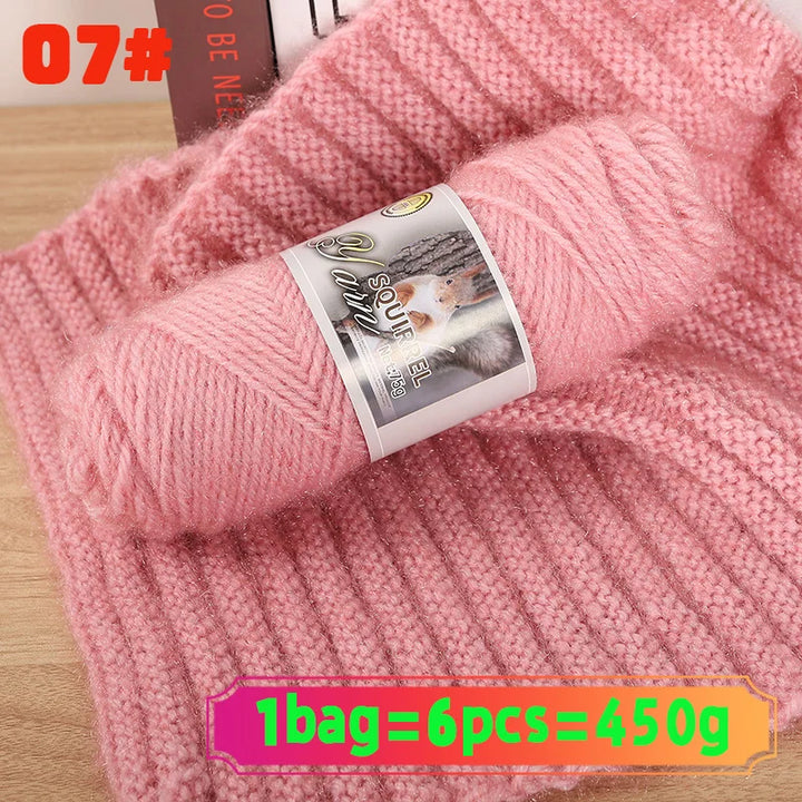 Thick Imitation Fur Yarn Ball – Soft DIY Knitting Yarn for Hats, Scarves, Coats & Shawls