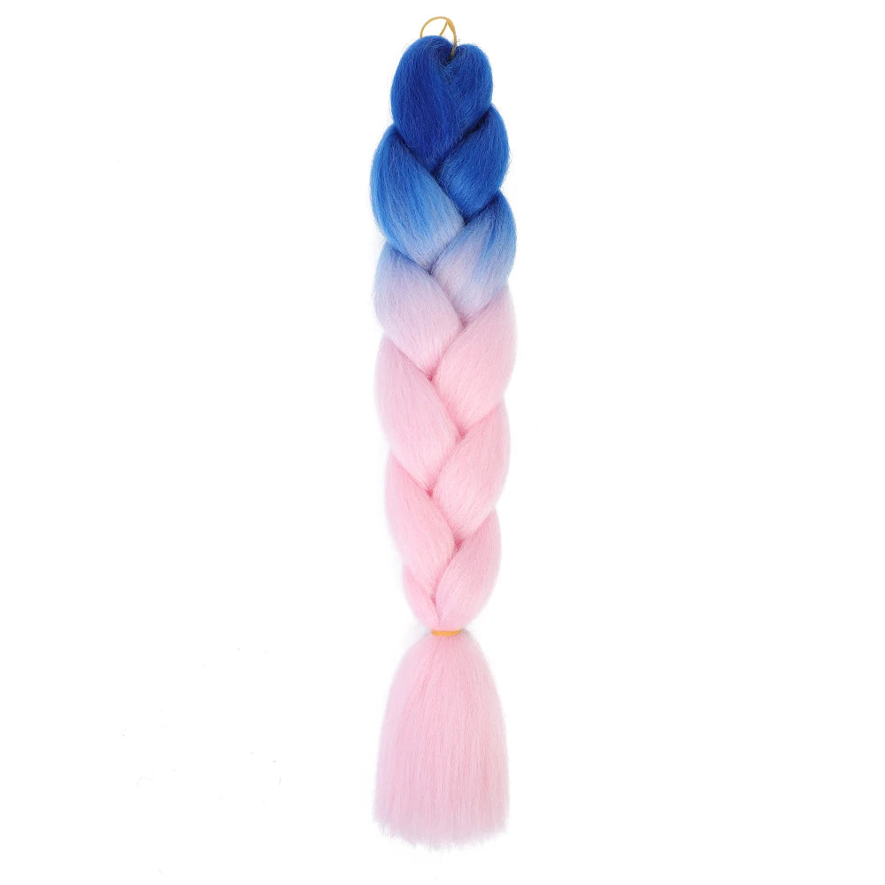 24 Inch Jumbo Braids Extensions – Synthetic Afro Ombre Kanekalon Hair for Children