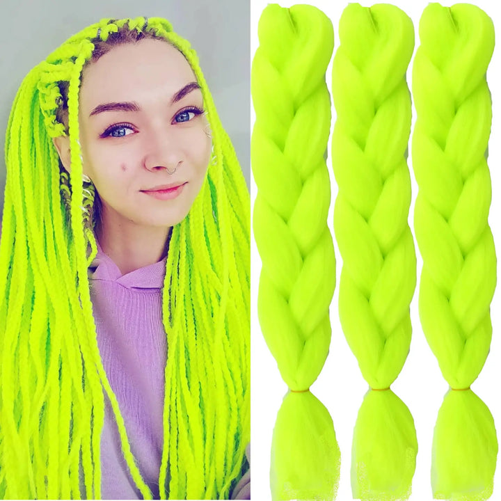 Synthetic African Ombre Braiding Hair – 3PCS Pre-Stretched High Temperature Fiber