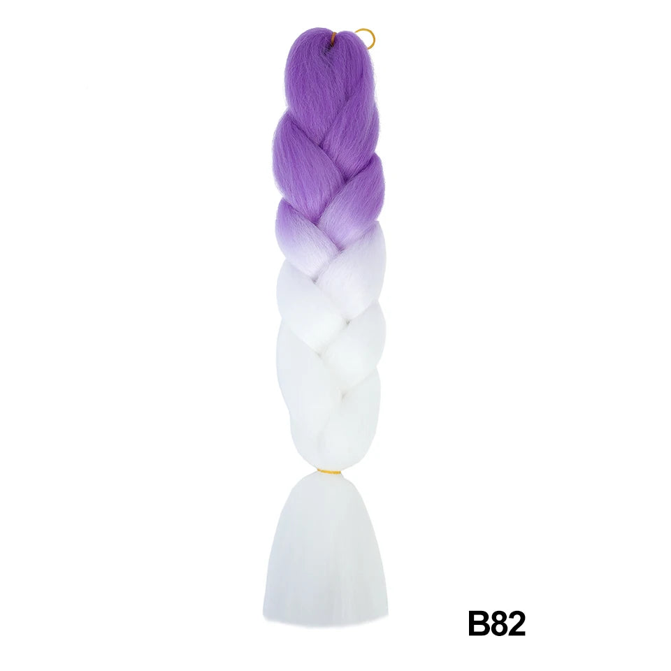 Synthetic 24 Inch 100g Ombre Jumbo Braiding Hair – Kanekalon Twist Extensions