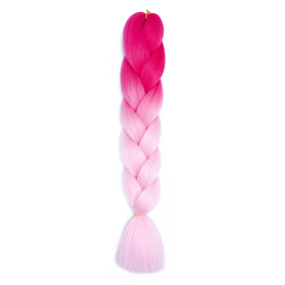 24 Inch Jumbo Braids Extensions – Synthetic Afro Ombre Kanekalon Hair for Children