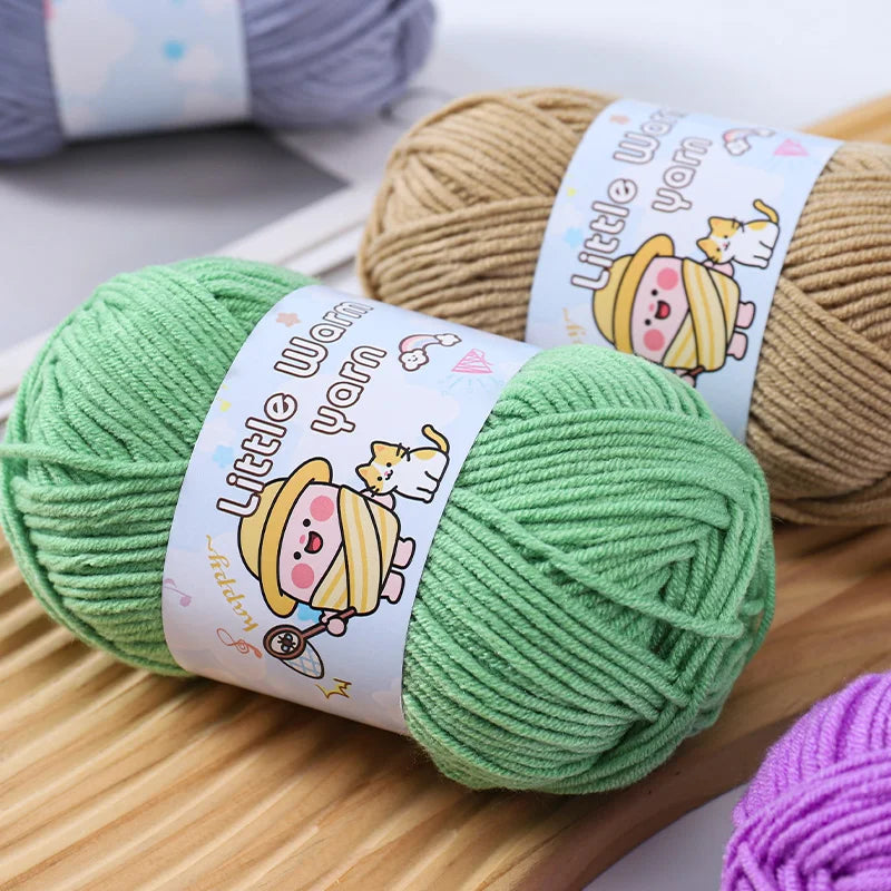 300g Medium-Thick Soft Yarn – DIY Hand-Knitting Yarn Balls for Sweaters, Hats & Crafts (6 Pieces / Pack)