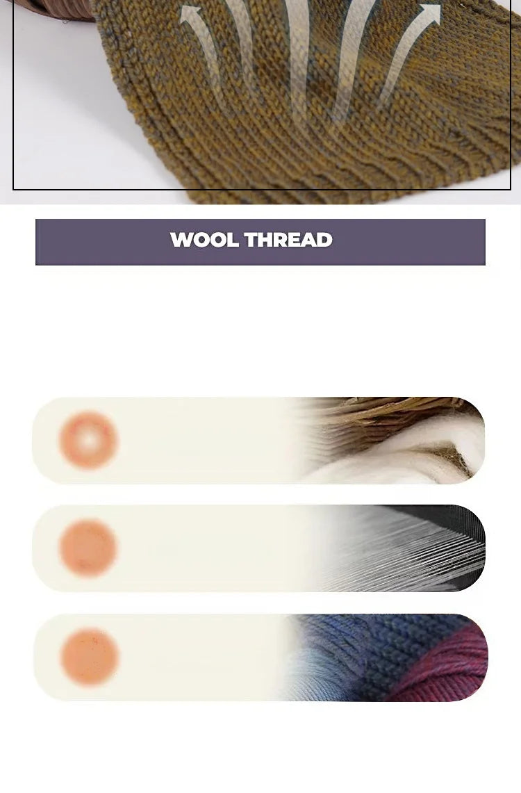 500g Colorful Alpaca Yarn – Thick Knitting Yarn for Sweaters, Coats, Scarves, Hats & Winter DIY Crafts