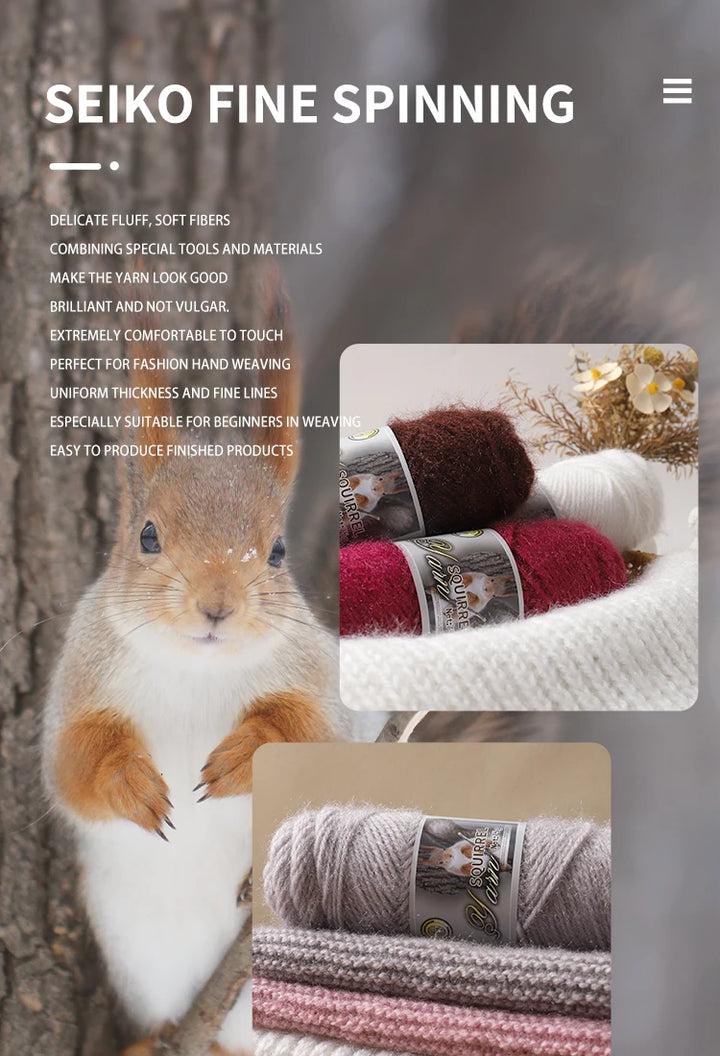 Thick Imitation Fur Yarn Ball – Soft DIY Knitting Yarn for Hats, Scarves, Coats & Shawls