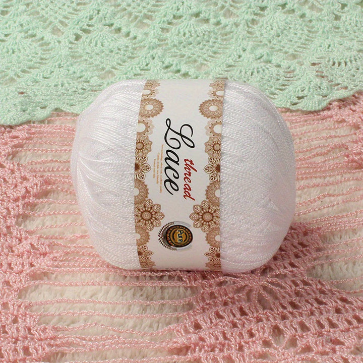 200g No. 8 Pearl Lace Yarn (4 Skeins) – Fine Crochet & Knitting Yarn for Shawls, Summer Sweaters, Scarves & Hats