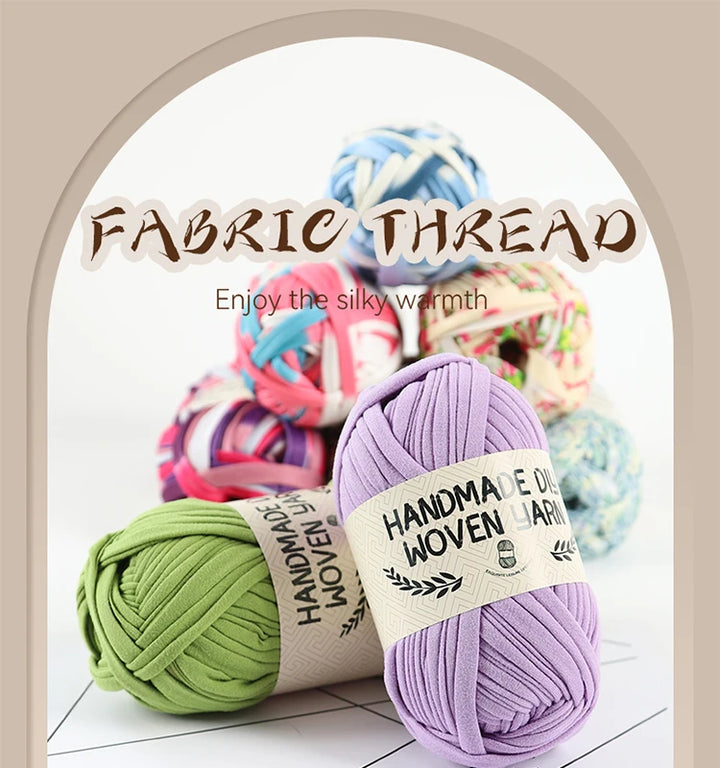 High-Quality Polyester Fabric Yarn – High-Elastic Yarn for Bags, Slippers & DIY Handmade Crafts