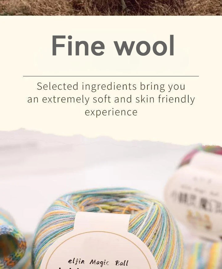 300g Premium Gradient Fine Wool Yarn – Soft Knitting & Crochet Yarn for Sweaters, Scarves, Hats & Shawls (DIY Craft Yarn Balls)
