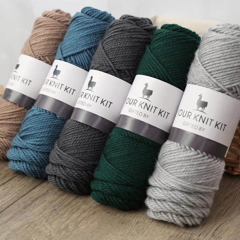 400g Alpaca Wool Yarn – Thick Pure Wool Knitting Yarn for Sweaters, Shawls & Scarves (4 Pieces/Pack)