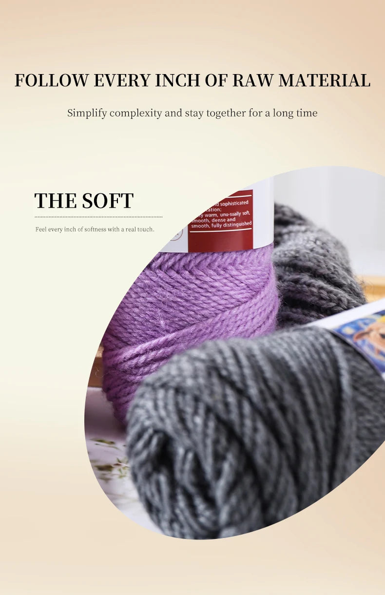 500g Alpaca Wool 245 Stick Stitch Yarn (5 Pieces) – Thick Knitting Yarn for Sweaters, Coats, Blankets & DIY Crafts