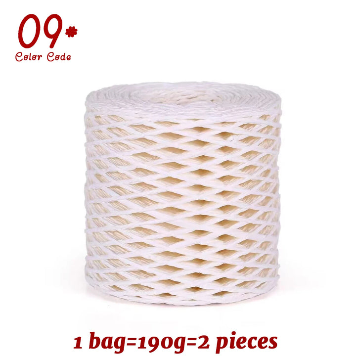 190g Bamboo Raffia Yarn (2 Skeins) – Straw Paper Crochet Yarn for Summer Hats, Bags & DIY Crafts