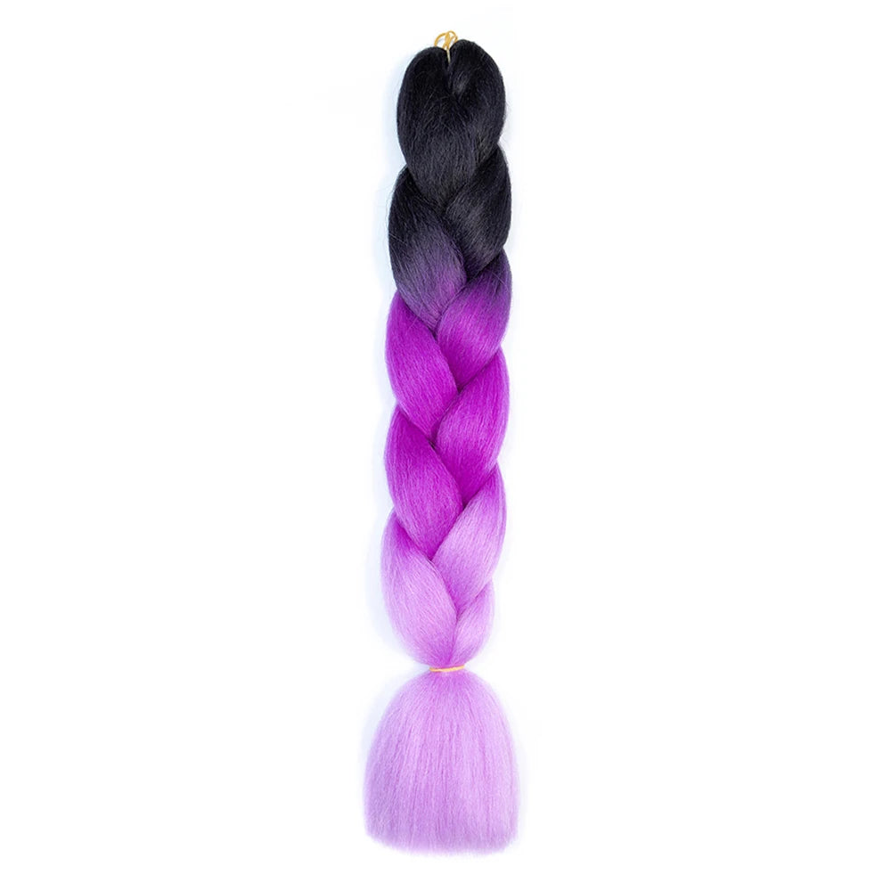 24 Inch Jumbo Braids Extensions – Synthetic Afro Ombre Kanekalon Hair for Children
