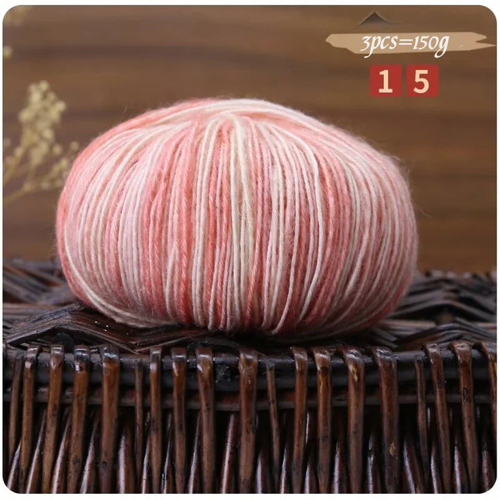 150g Camouflage Cotton Yarn – Medium-Thick Combed Yarn for Knitting & Crochet (3 Pieces/Pack)