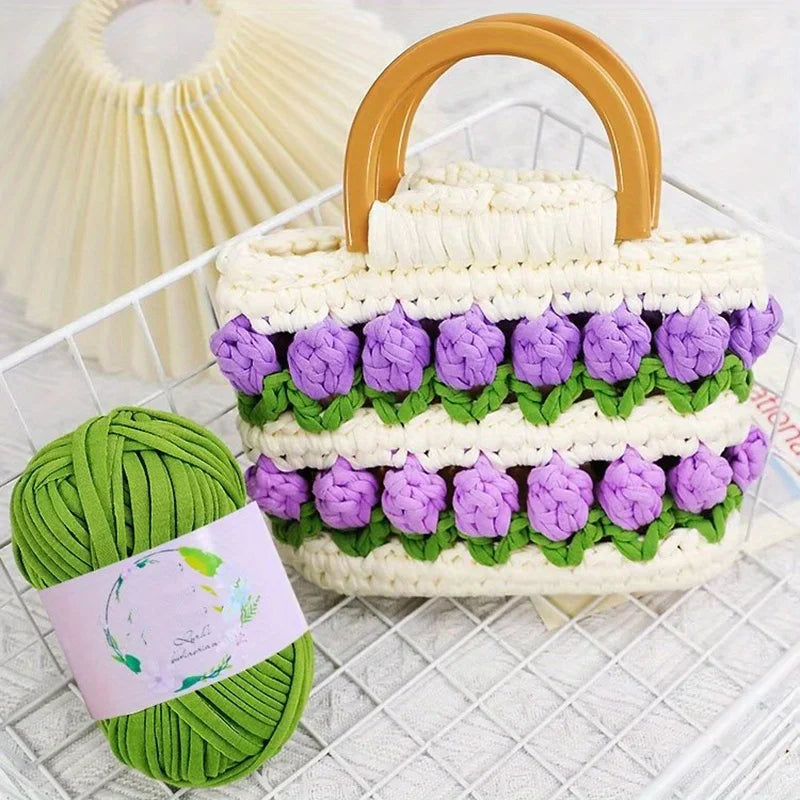 3PC 300g Thick Fabric Yarn – Soft Colored DIY Yarn for Carpets, Bags, Toys & Slippers