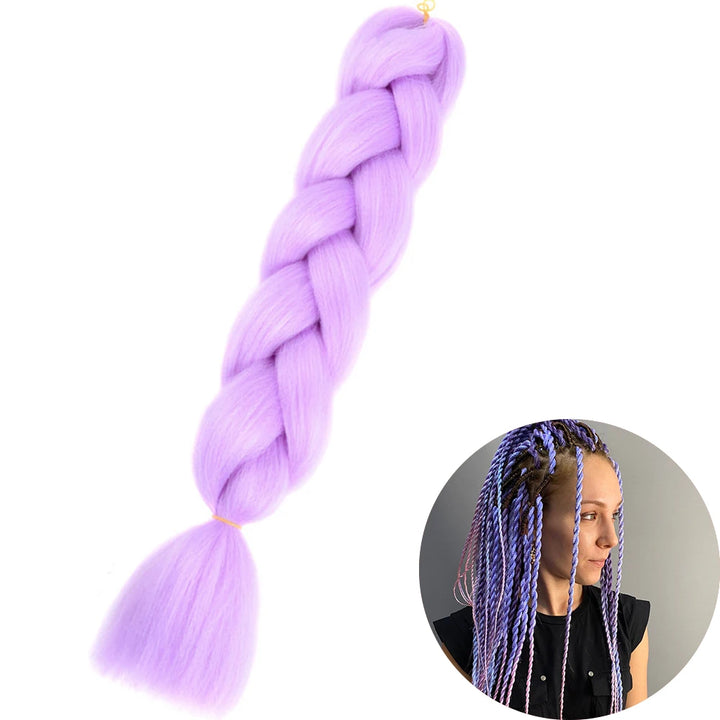 24 Inch Synthetic Jumbo Braiding Hair – Heat Resistant Ombre Extensions