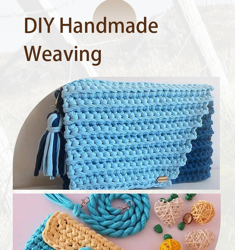 High-Quality Polyester Fabric Yarn – High-Elastic Yarn for Bags, Slippers & DIY Handmade Crafts