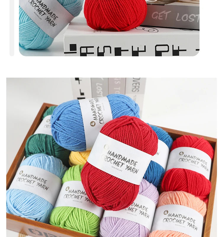 High-Quality 4-Ply Acrylic Yarn – Soft & Lightweight Knitting Yarn for Sweaters, Scarves, Coats, Gloves & DIY Crafts