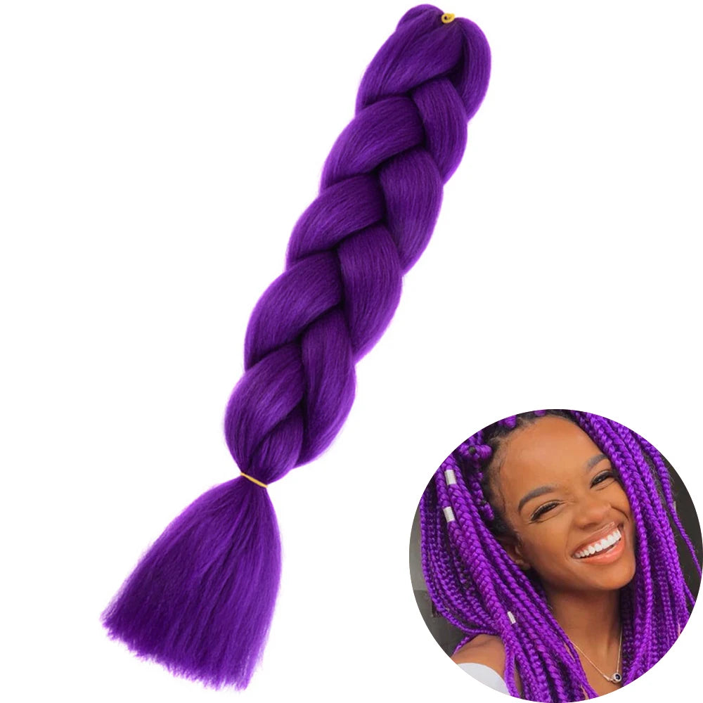 24” Synthetic Yaki Braids – Kanekalon Ombre Jumbo Braiding Hair Extensions 22