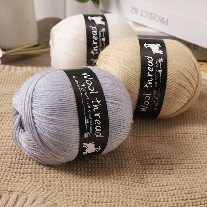 500g Multi-Color Medium-Fine Wool Yarn (6 Pack) – Hand-Knitting Yarn for Sweaters, Scarves & Hats