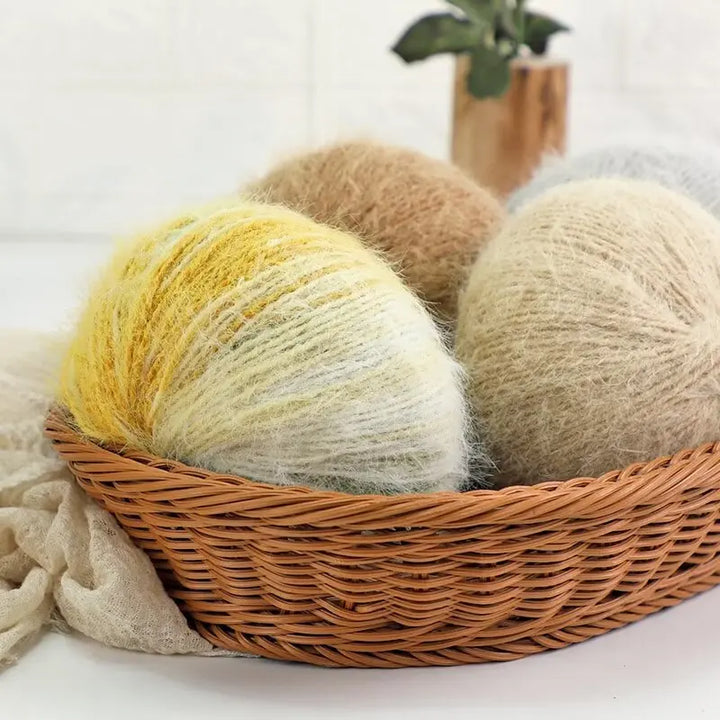 Long-Haired Solid Color Snowflake Yarn – Soft, Skin-Friendly Yarn for Sweaters, Scarves & DIY Crafts (3pcs, 300g)