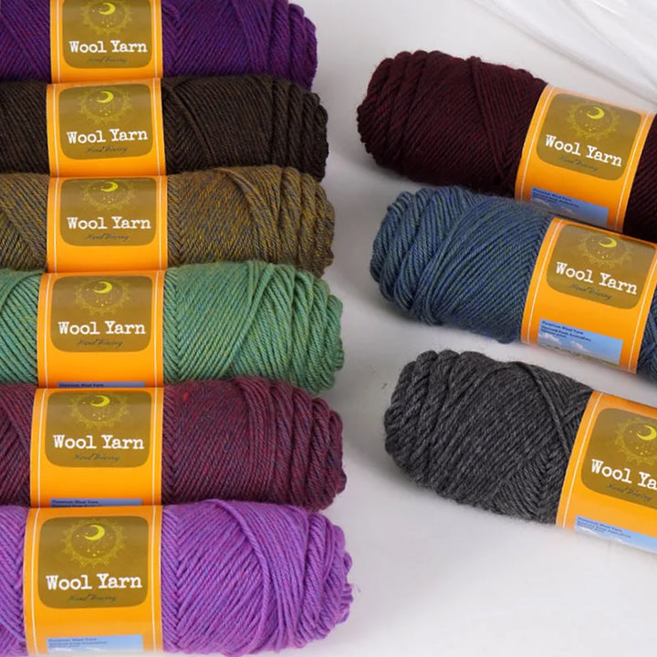 500g Colorful Alpaca Yarn – Thick Knitting Yarn for Sweaters, Coats, Scarves, Hats & Winter DIY Crafts