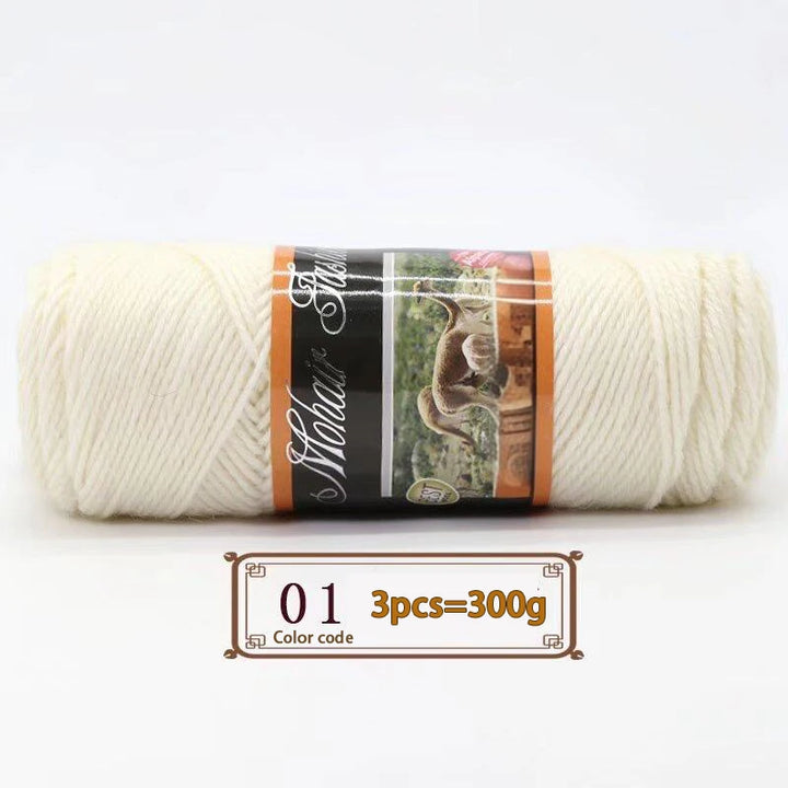 300g Colorful Mohair Alpaca Yarn – Soft Knitting Yarn for Sweaters, Scarves, Hats & DIY Crafts