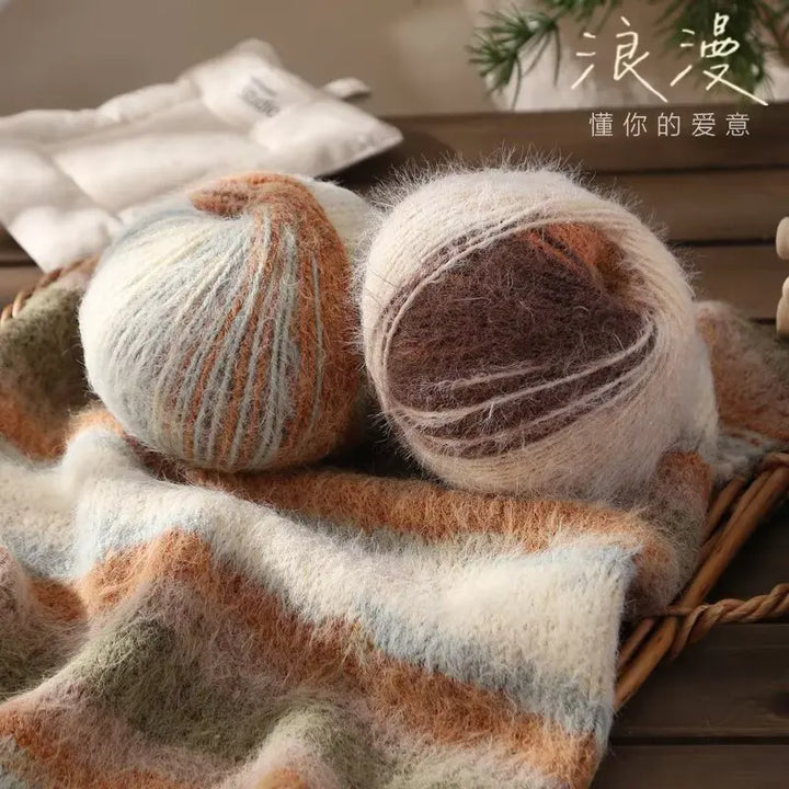 300g Xuebao Gradient Plush Yarn (3 Pieces) – Soft Warm Knitting Yarn for Scarves, Hats, Gloves & Blankets
