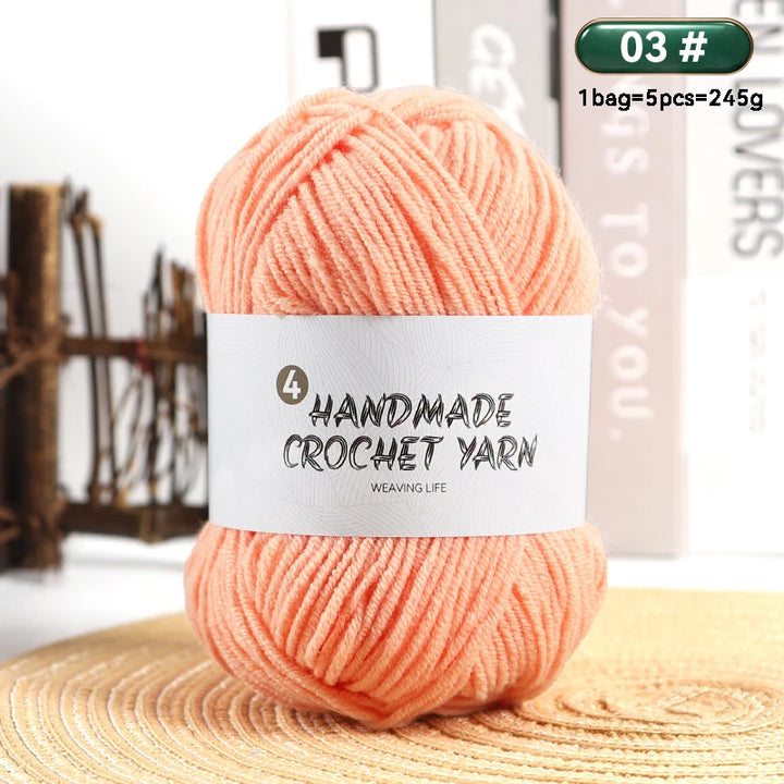 High-Quality 4-Ply Acrylic Yarn – Soft & Lightweight Knitting Yarn for Sweaters, Scarves, Coats, Gloves & DIY Crafts