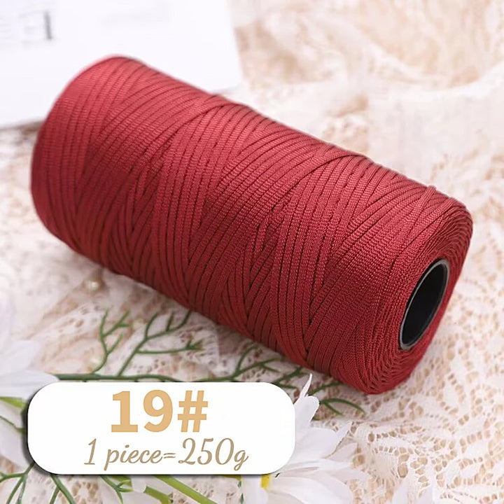 250g Lightweight Flat Ribbon Yarn – Hollow Crochet Yarn for Summer Hats, Bags & DIY Crafts