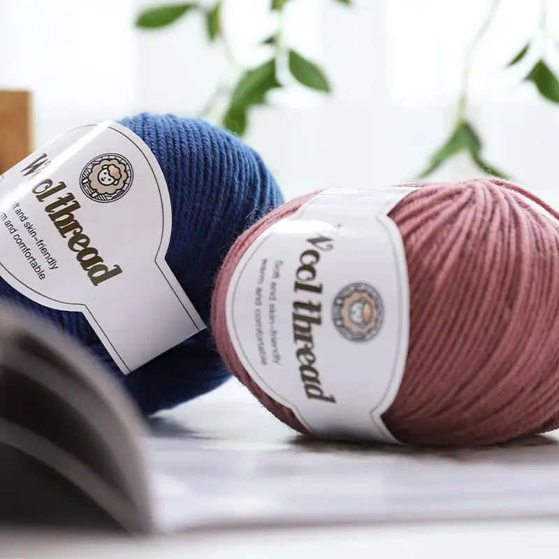 500g Fine Wool Knitting Yarn – Soft Handmade Yarn for Sweaters, Scarves, Hats & DIY Crafts (10 Skeins)