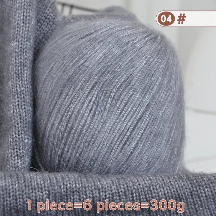 300g High-Quality Cashmere Yarn – Lightweight Multi-Color Yarn for Sweaters, Jackets, Scarves & Hats (6pcs Pack)