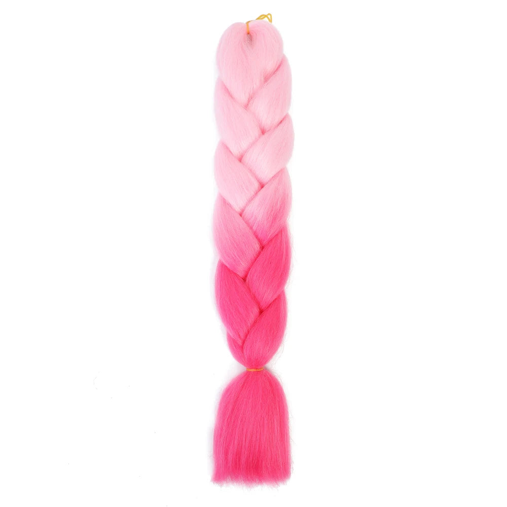 24 Inch Jumbo Braids Extensions – Synthetic Afro Ombre Kanekalon Hair for Children