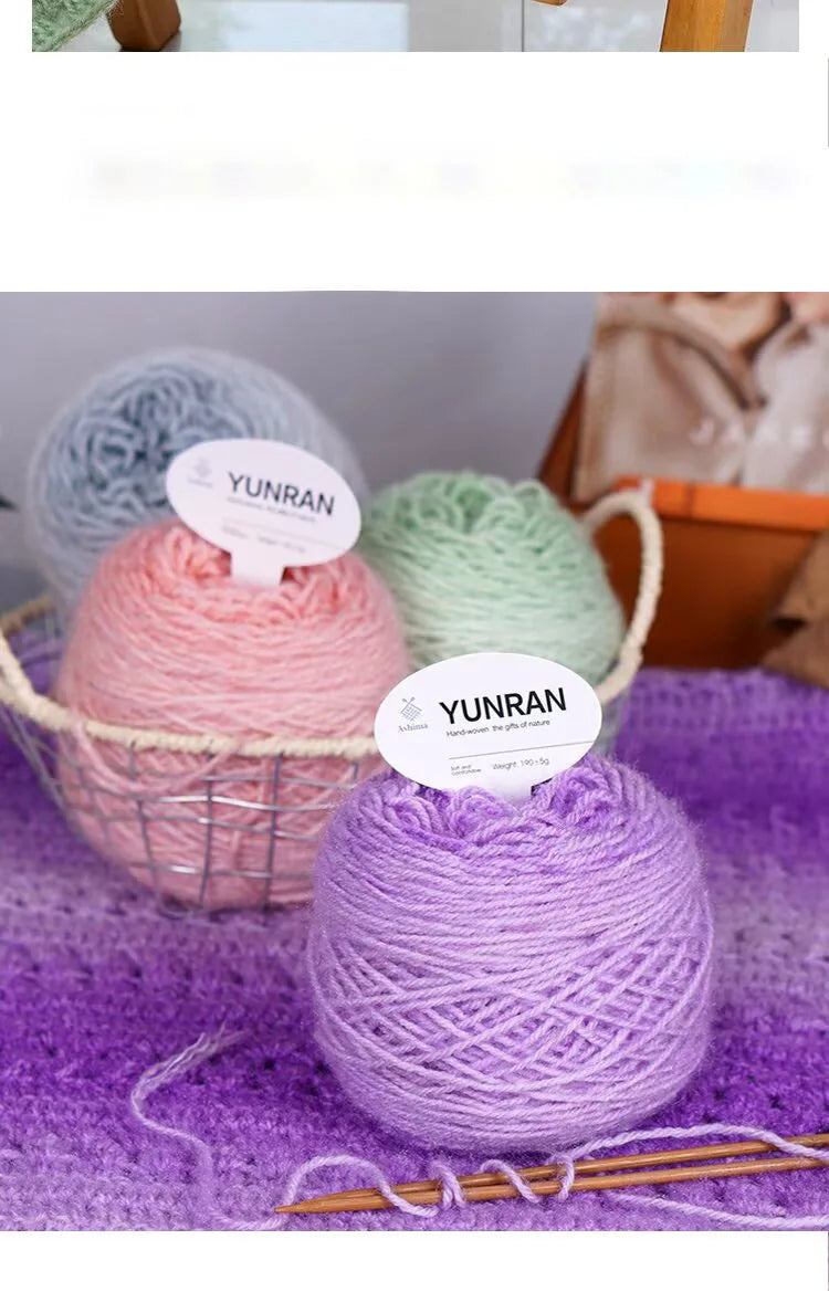 190g Gradient Dyed Medium-Thick Yarn – Soft Knitting Yarn for Sweaters, Shawls, Scarves & DIY Crafts