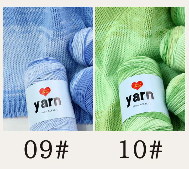 300g Rainbow Gradient Acrylic Yarn Set (3 Pieces) – Medium-Thick Knitting Yarn for Sweaters, Scarves, Hats & DIY Crafts
