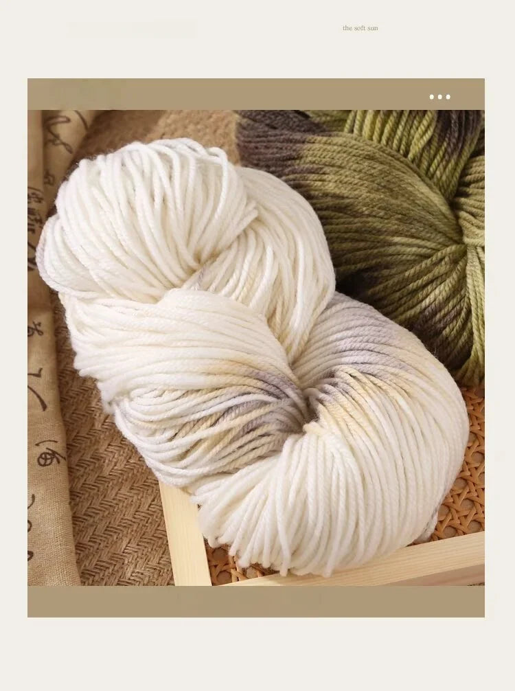 400g Hand-Dyed Chunky Alpaca Yarn (2 Skeins) – Gradient Rainbow Wool Yarn for Sweaters, Scarves & Hats