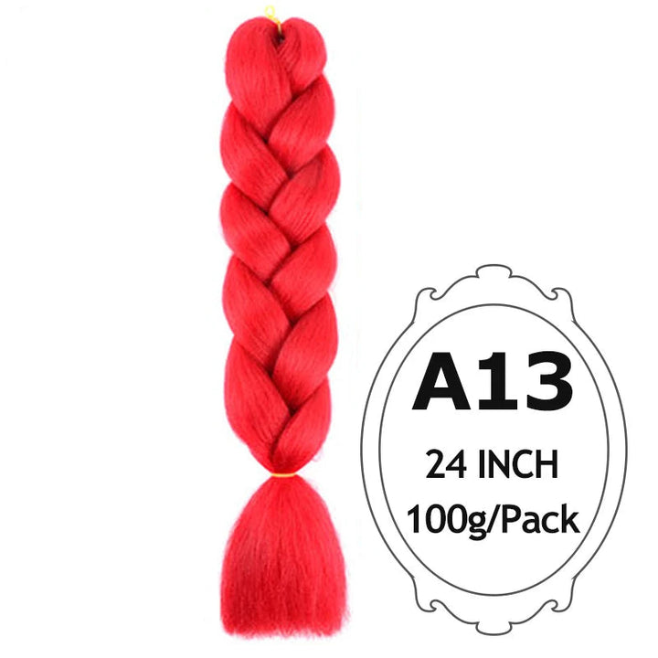 24 Inch Ombre Jumbo Braiding Hair – 5 Packs Yaki Texture Synthetic Extensions for Box Braids
