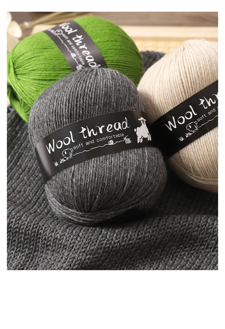 500g Multi-Color Medium-Fine Wool Yarn (6 Pack) – Hand-Knitting Yarn for Sweaters, Scarves & Hats