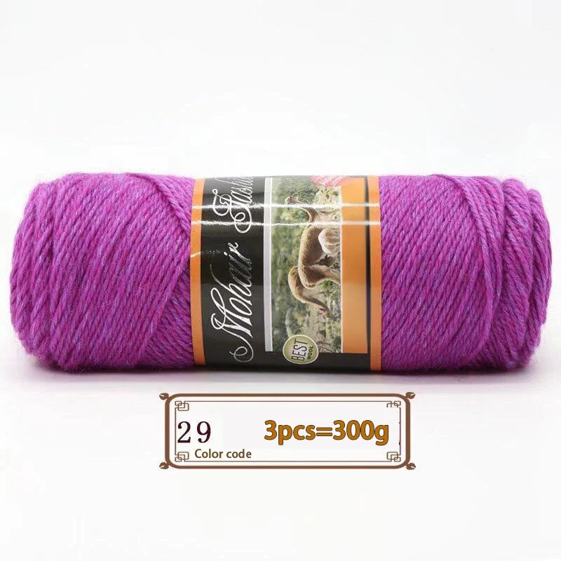 300g Colorful Mohair Alpaca Yarn – Soft Knitting Yarn for Sweaters, Scarves, Hats & DIY Crafts