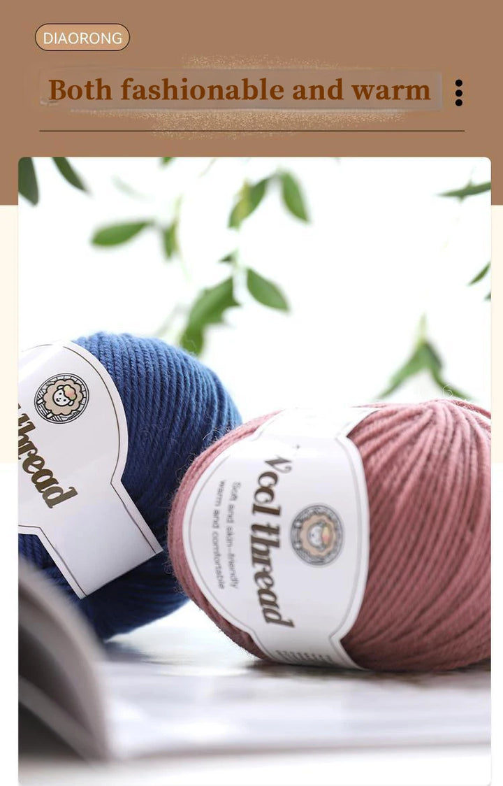 500g Fine Wool Knitting Yarn – Soft Handmade Yarn for Sweaters, Scarves, Hats & DIY Crafts (10 Skeins)